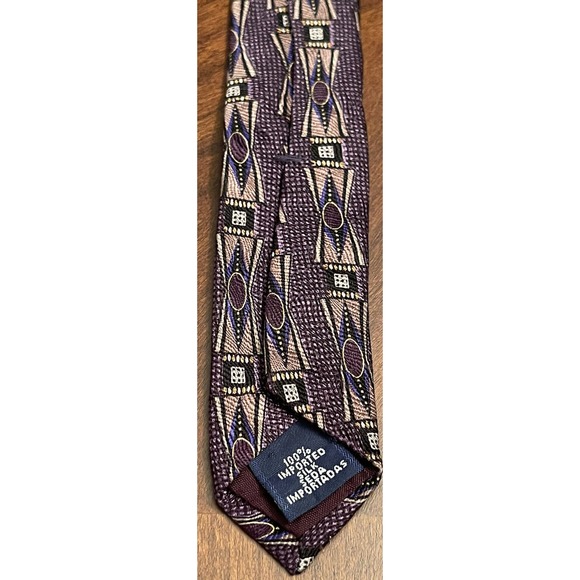 Stafford Executive, Purple, 100% Imported Silk, Men’s Neck Tie, Made In Usa - Picture 7 of 9